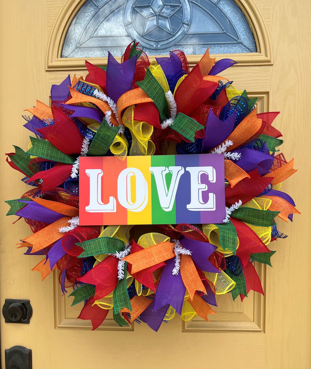 Pride Wreath, Love is Love, Rainbow Wreath, Pride Decor Etsy