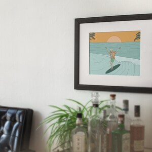 Surfin&#39; Skelly / Art Print