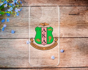 iPhone 17 16 15 14 cover with logo Alpha Kappa Alpha case AKA silicone phone