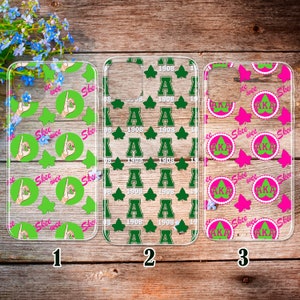 Silicone case with Alpha Kappa Alpha logo for iPhone 15 case AKA phone case iPhone 12 case iPhone 13 case iPhone 11 pro