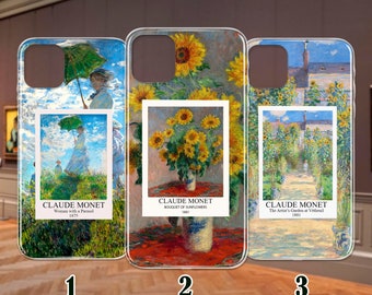 Etui na telefon z grafiką Claude'a Moneta pasujące do iPhone'a 17 16 15 14 13 12 11 XS XR