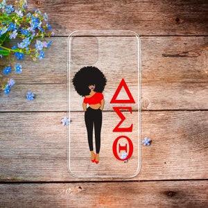 Phone cover with Delta Sigma Theta fit for iPhone 15 Pro Max Sorority Phone case for iPhone 14 13 12 11 X XS