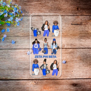 zeta phi beta silicone case for iPhone 15 with girls sorority phone case Galaxy S22 case Sorority phone case iPhone 11 pro max