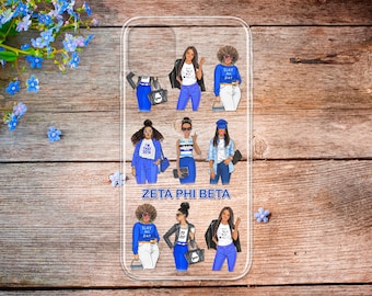 zeta phi beta silicone case for iPhone 17 with girls Sorority phone case iPhone 16 pro max