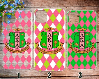 iPhone 15 cover with logo Sorority AKA iPhone 14 plus case Alpha Kappa Alpha phone case iPhone 12 case iPhone 13 case iPhone 11 pro case