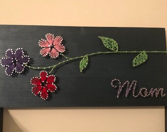 Flores cuerda arte- gran regalo del día de la madre