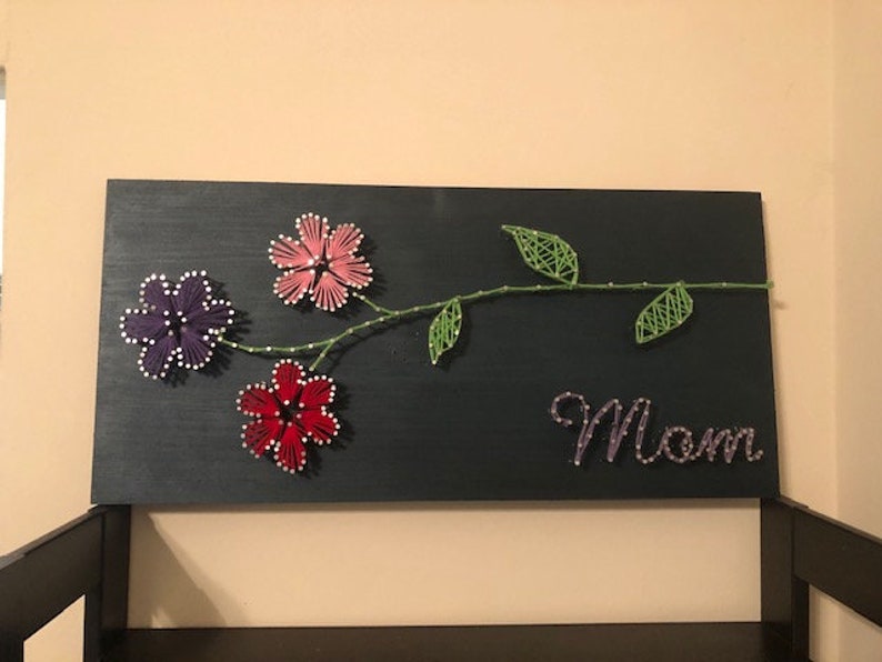 Flowers String Art- Great Mother's Day Gift - Etsy