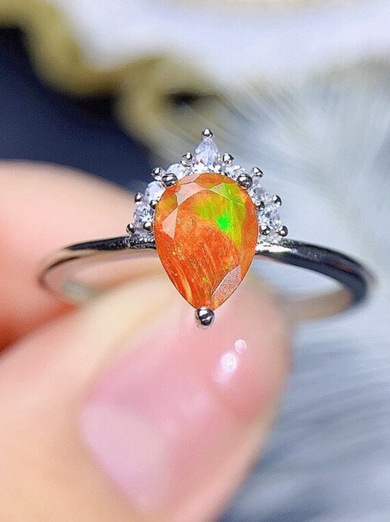 Orange opal best sale ring