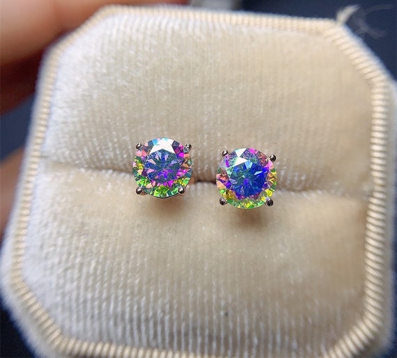 Rainbow moissanite sale