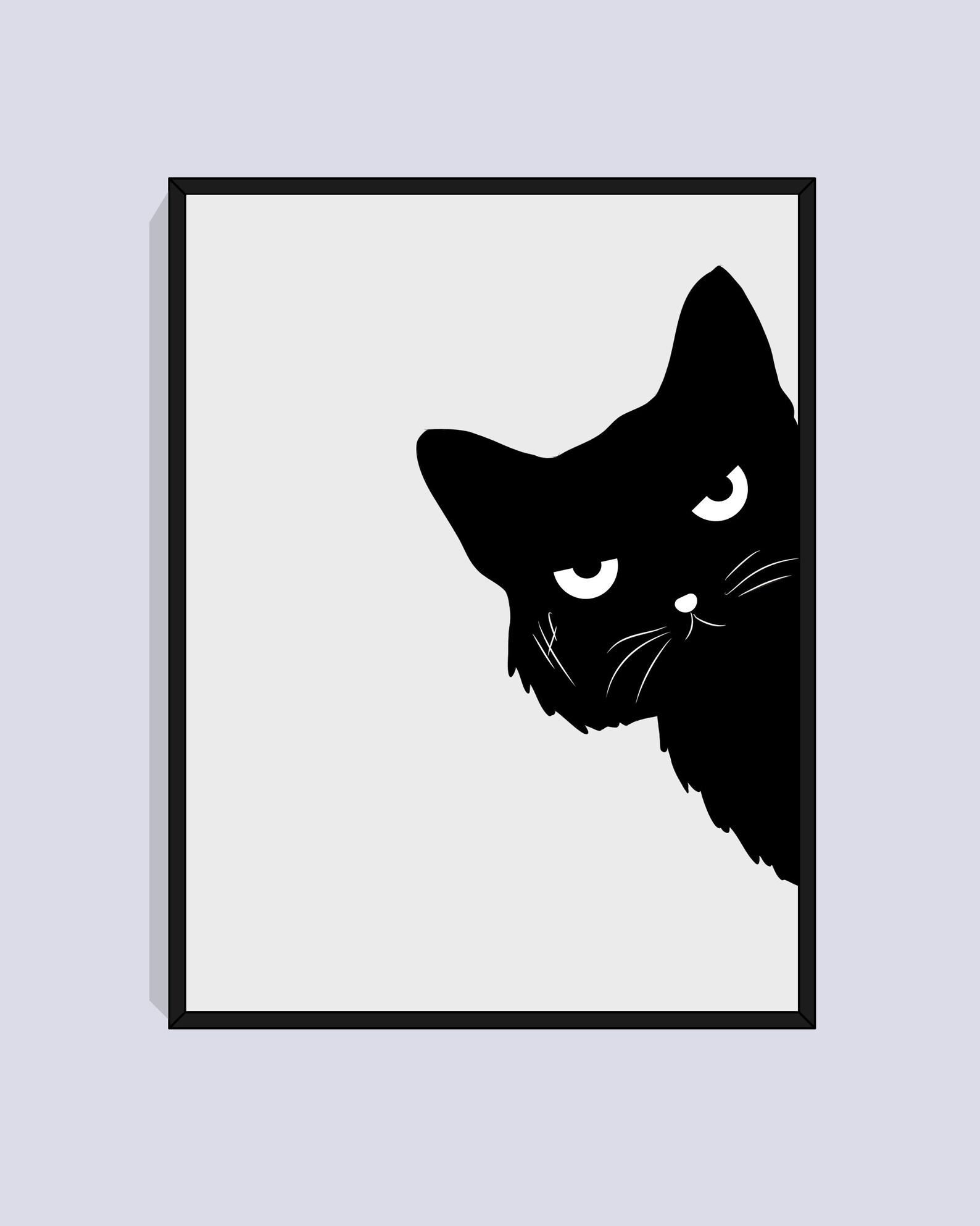 Printable moody cute cat wall artcafe decor printabledigital Etsy