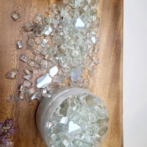 Resin Glass | Reflective Broken Glass | Geode Crystals Glass | Crystal Art | Mirror Glass