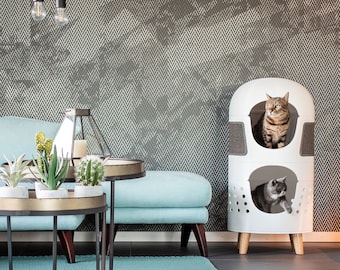 Modern cat furniture Catrub ONE | Multifunctional premium cat house | cat cave | cat bed | scratching post | cats