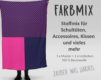 Stoffmix PANEL: Meerjungfrauen Schuppen (97 cm x 150 cm) - perfekt für Schultüten & Accessoires zur Einschulung | Mermaid, Tail, Scales