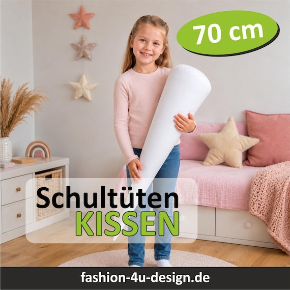 70 cm Kissen für Schultüten, Kissen-Inlett für Zuckertüten, Füllkissen, Kisseninlett, Schultütenkissen - handmade