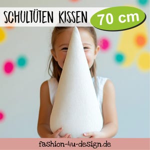 70 cm Kissen für Schultüten, Kissen-Inlett für Zuckertüten, Füllkissen, Kisseninlett, Schultütenkissen