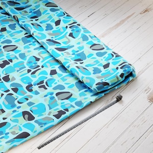 Baumwollsatin: Aquarium - perfekt für Schultüten, Accessoires zur Einschulung - Wasser, Pool, Unterwasser, Meer, Ocean, See, Schwimmnbad