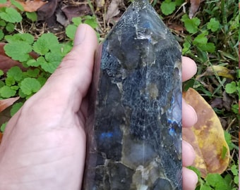 LARGE Labradorite obelisk tower