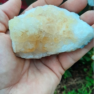 Citrine druzy quartz geode chunk