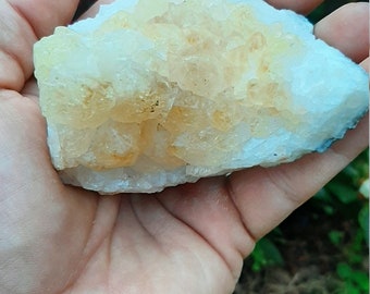 Citrine druzy quartz geode chunk