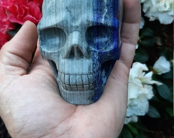 Xl lapis lazuli skull