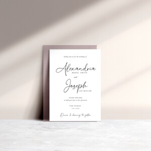Wedding Invitation Suite Template | Classic Black & White Wedding Theme ...
