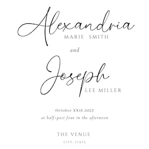 Wedding Invitation Suite Template | Classic Black & White Wedding Theme ...