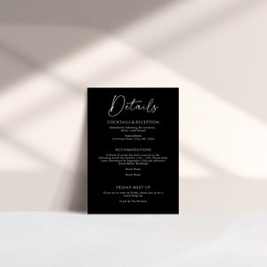 Wedding Invitation Suite Template | Classic Black & White Wedding Theme ...