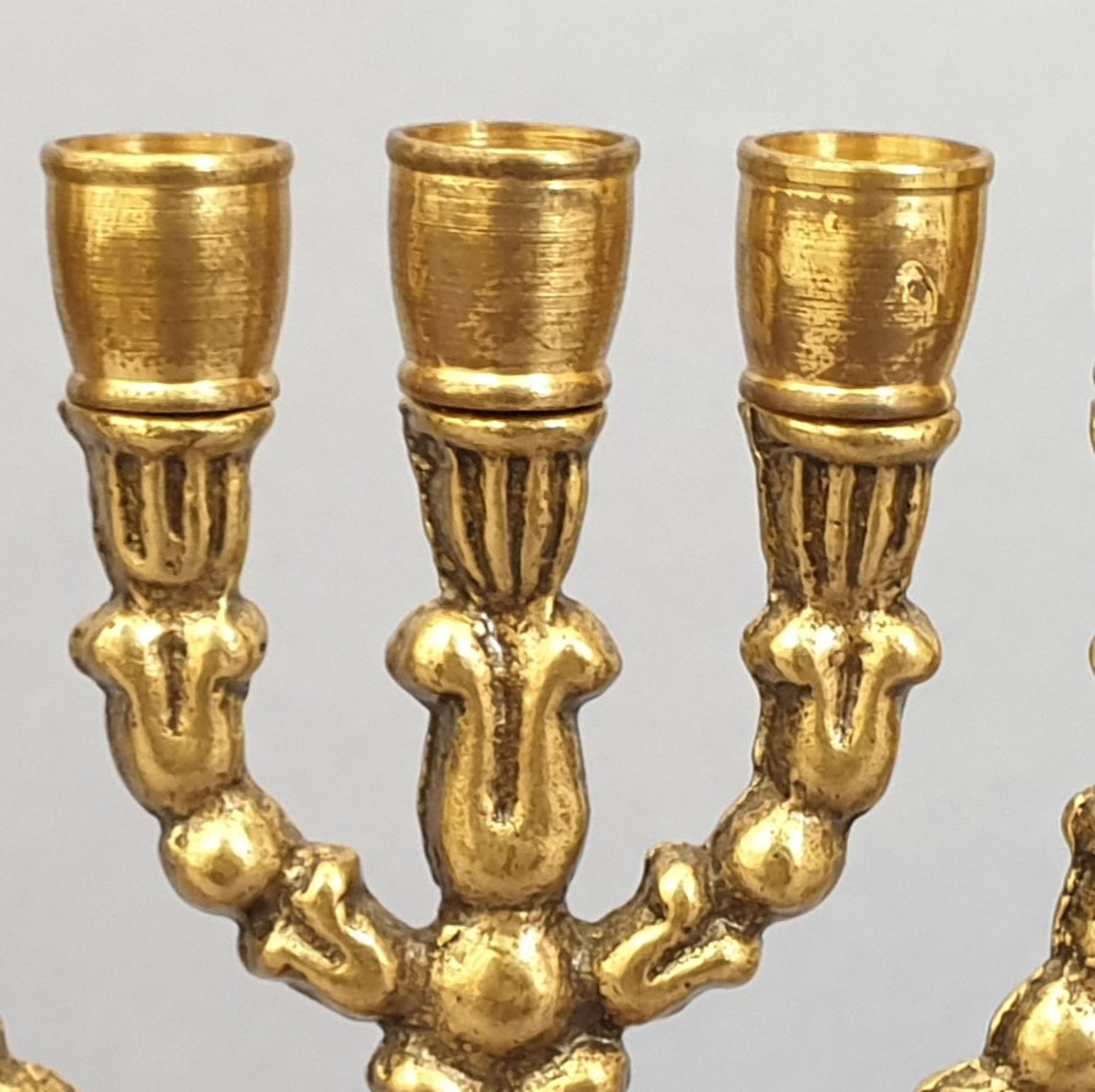 Vintage MENORA brass candle holder ISRAEL Hen Holon Etsy