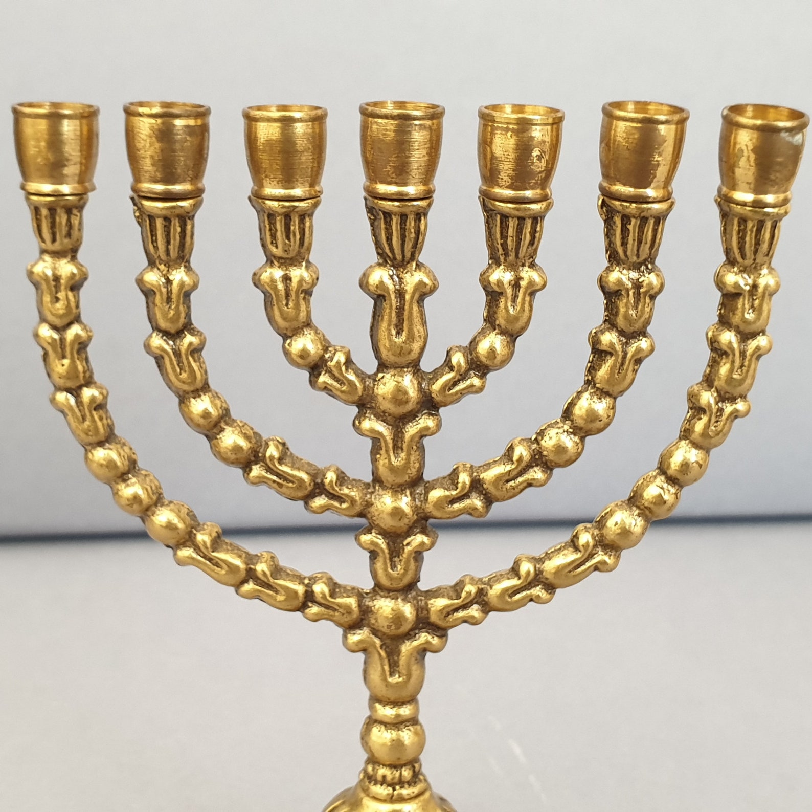 Vintage MENORA brass candle holder ISRAEL Hen Holon Etsy