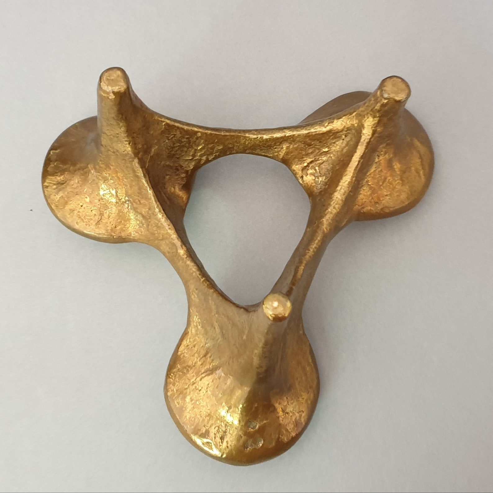 MidCentury Brutalist bronze candle holder by Michael Harjes Etsy