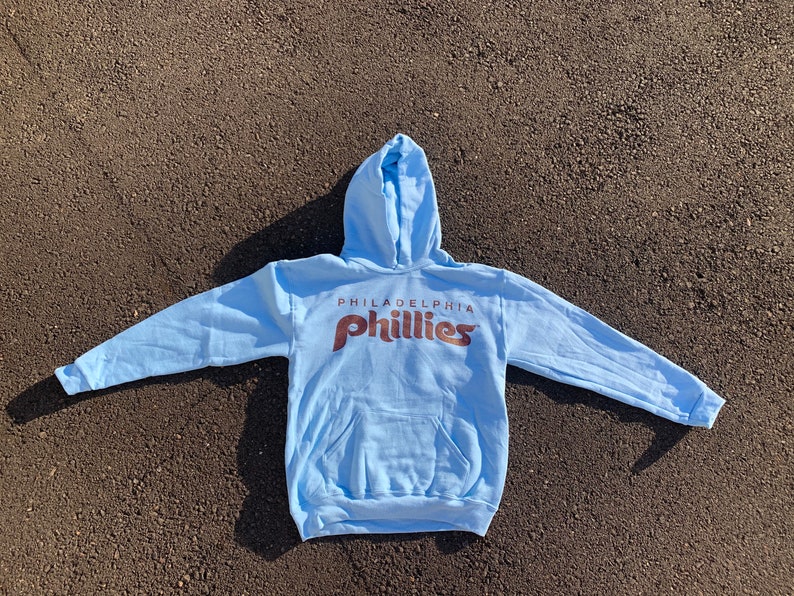 Philadelphia Phillies Baby Blue Hoodie avec rétro/ vintage Etsy