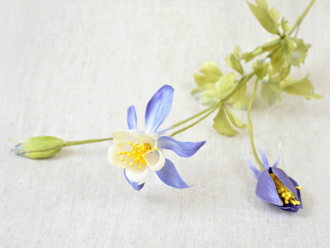 Beautiful Silk Bouquet Fake Columbine Flowers Table Decor. Etsy