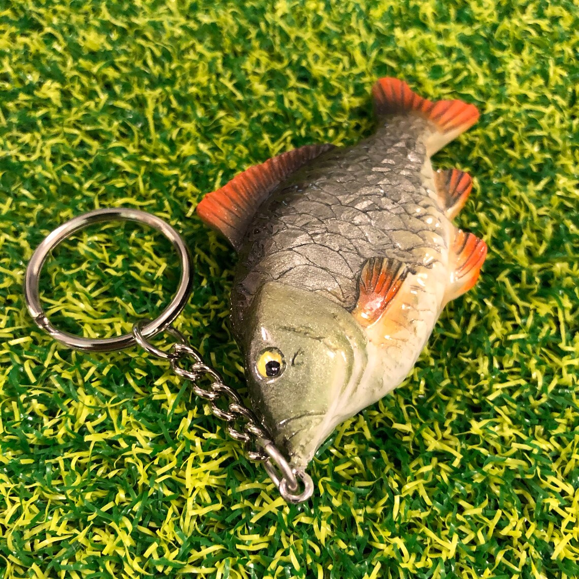 Silver Common Carp Keyring Carp Fishing Keyring Gift For Etsy