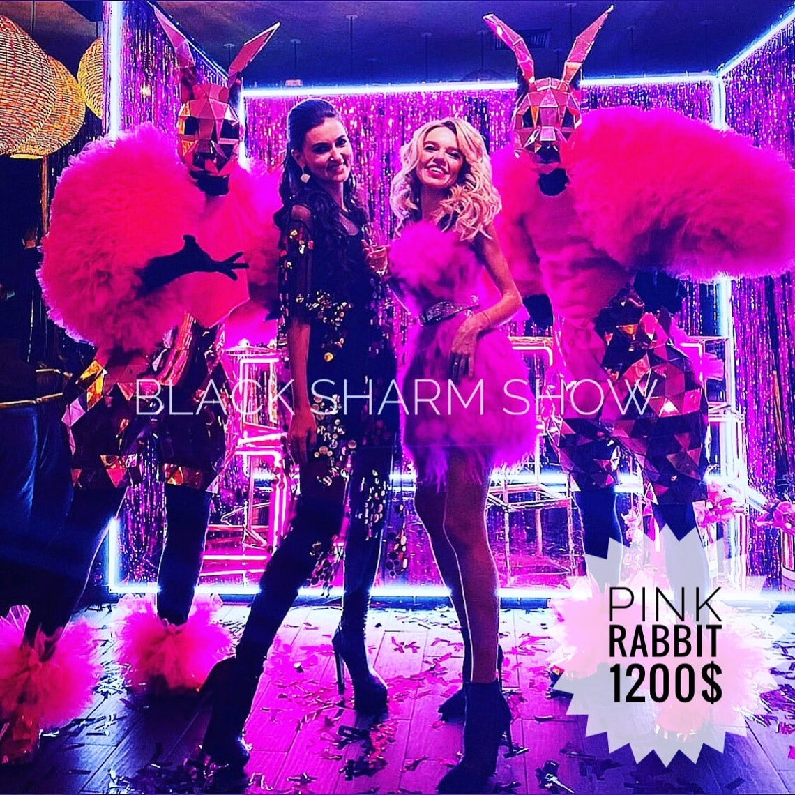 Pink Rabbit Costume a Beautiful Costume for Animators. Mirror | Etsy