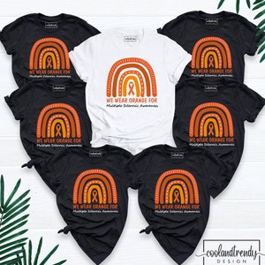 MS Awareness Team Shirt, Support Squad MS Shirt, Orange Ribbon MS Shirt, We Wear Orange for Multiple Sclerosis Awareness Tee, Ms Warrior Tee