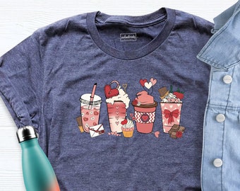 Valentines Day Coffee Shirt, Coffee Lover Shirt, Womens Valentines Day Shirt, Valentine Coffee Shirt, Matching Coffee Valentines Day Shirt