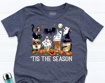 Tis The Season Shirt, Halloween T-Shirt, Fall Shirt, Fall Season Tee, Autumn Shirt, Pumpkin Shirt, Ghost Shirt, Cute Pumpkin Shirt