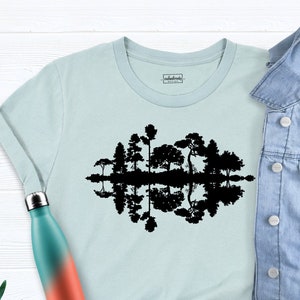 Reflection Wildlife Shirt, Nature Core Shirt, Nature Lover Shirt, Forest and Lake Shirt, Tree Reflection Shirt, Adventure Camp Outdoor Shirt