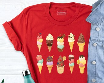 Ice Cream Shirt, Ice Cream Party Tee, Food Shirt, Summer Shirt, Holiday Shirt, Ice Cream Lover Shirt, Ice Cream Birthday Shirt, Beach Shirt