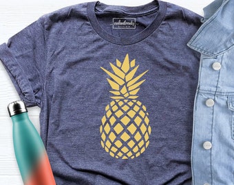Pineapple Shirt, Cute Pine Apple Tshirt For Women, Cute Pineapple Shirt, Pineapple T-shirt, Summer Shirt, Tropical Shirt, Summer Beach Shirt