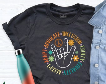 Special Education Shirt, Accept Adapt Advocate Inclusion Equity Equality Shirt, Teacher Life Shirt, Autism Shirt, Sped Teacher Shirt