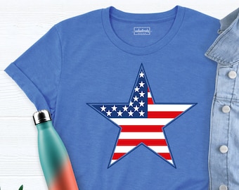 American Flag Star Shirt, Usa Flag T-Shirt, Usa Flag Star Tee, Patriotic Shirt, USA Flag Tee, Stars and Stripes Tee, Independence Day Shirt