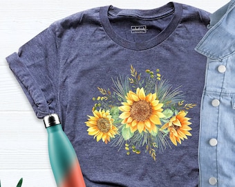 Sunflower, Sunflower Shirt, Floral Tee Shirt, Flower Shirt, Garden Shirt, Funny Sunflower Shirt, Floral Shirt, Womens Garden Shirt