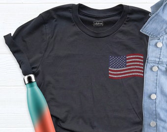 USA Flag Pocket Shirts, 4Th Of July Shirt, American Flag Shirt, Patriotic American Flag Shirts, Patriotic T-Shirts, Independence Day shirt