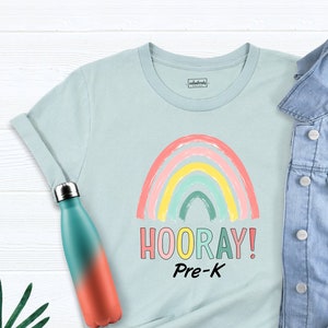 Hooray Pre-K Shirt, Preschool Teacher T-Shirt, Pre K Grade Teacher Shirt, Kindergarten Teacher Tee, Funny Back to School Kids Shirt