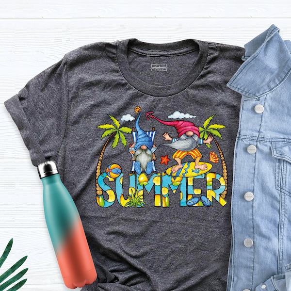 Summer Gnomes Shirt, Summer Gnomes Design, Gnome Party Beach, Cute Summer Gnomes, Beach Gnome T-Shirt, Summer T-Shirt, Funny Summer Gnomes