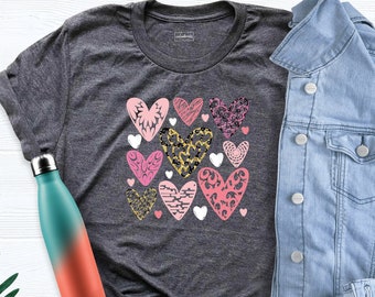 Valentines Day Gift, Valentine Heart Tee, Gift For Mom, Funny Mom Shirt, Women Heart Shirt, Cute Heart Shirt, Heart Tshirt, Gift For Mommy