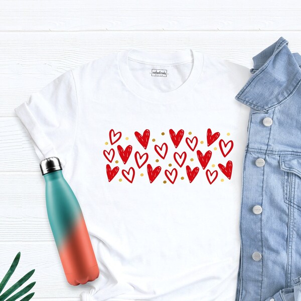 Red Heart Shirt Etsy