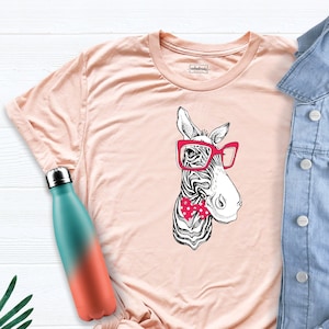 Zebra Shirt, Nerdy Glasses Zebra Tee T-Shirt, Animal Lovers Shirt, Safari Shirt, Hipster Safari Animal Tshirt, Zoo Shirt, Zebra Lover Shirt