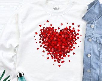 heart sweatshirt womens